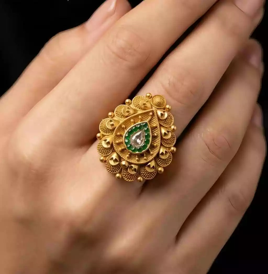 Gold plated rajwari ring