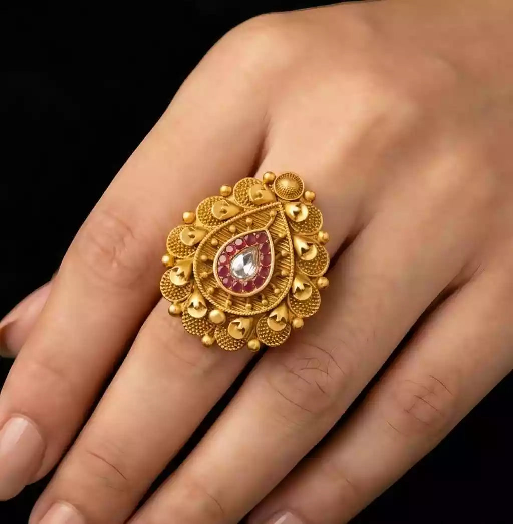 Gold plated rajwari ring Secondary image