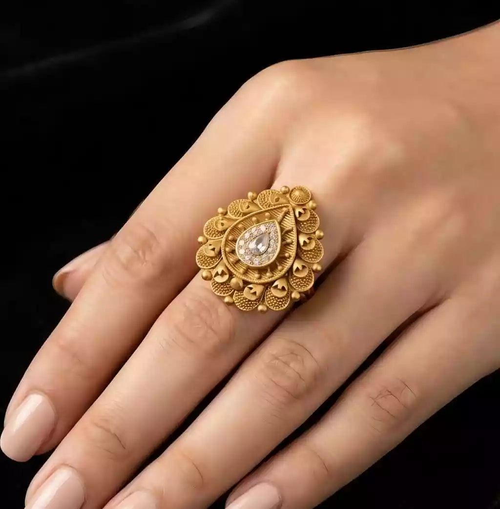 Gold plated rajwari ring