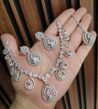 Indian zircon necklace set