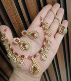 Indian zircon necklace set