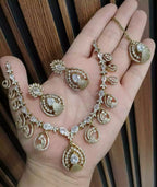 Indian zircon necklace set