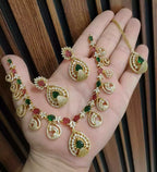 Indian zircon necklace set