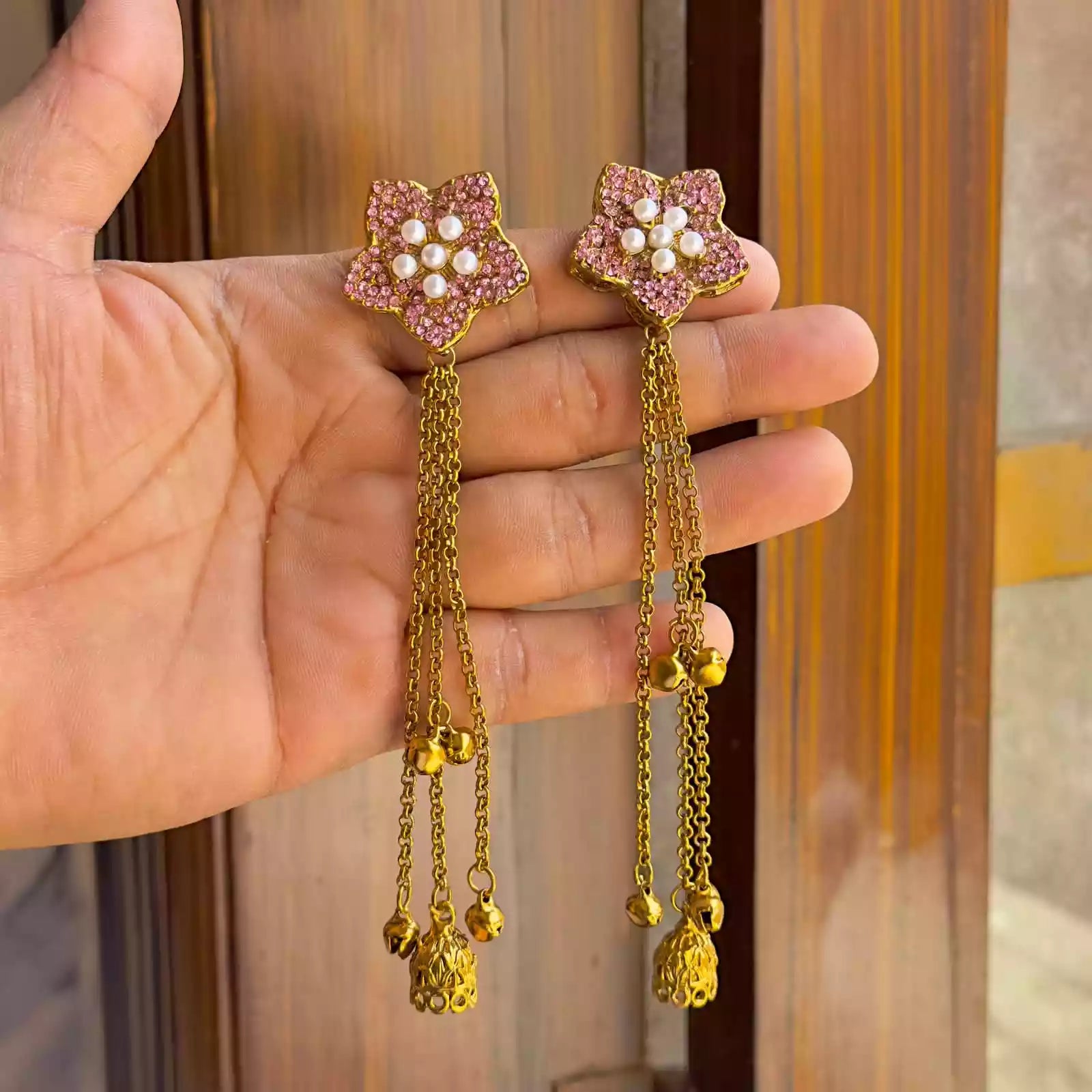 Floral kashmiri earrings