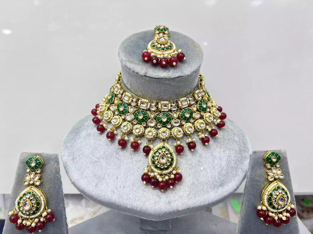 Indian kundan necklace set