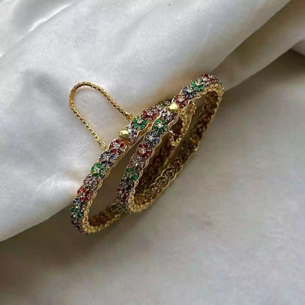 Zircon jarao bangle pair