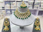 Kundan necklace set with jhumki