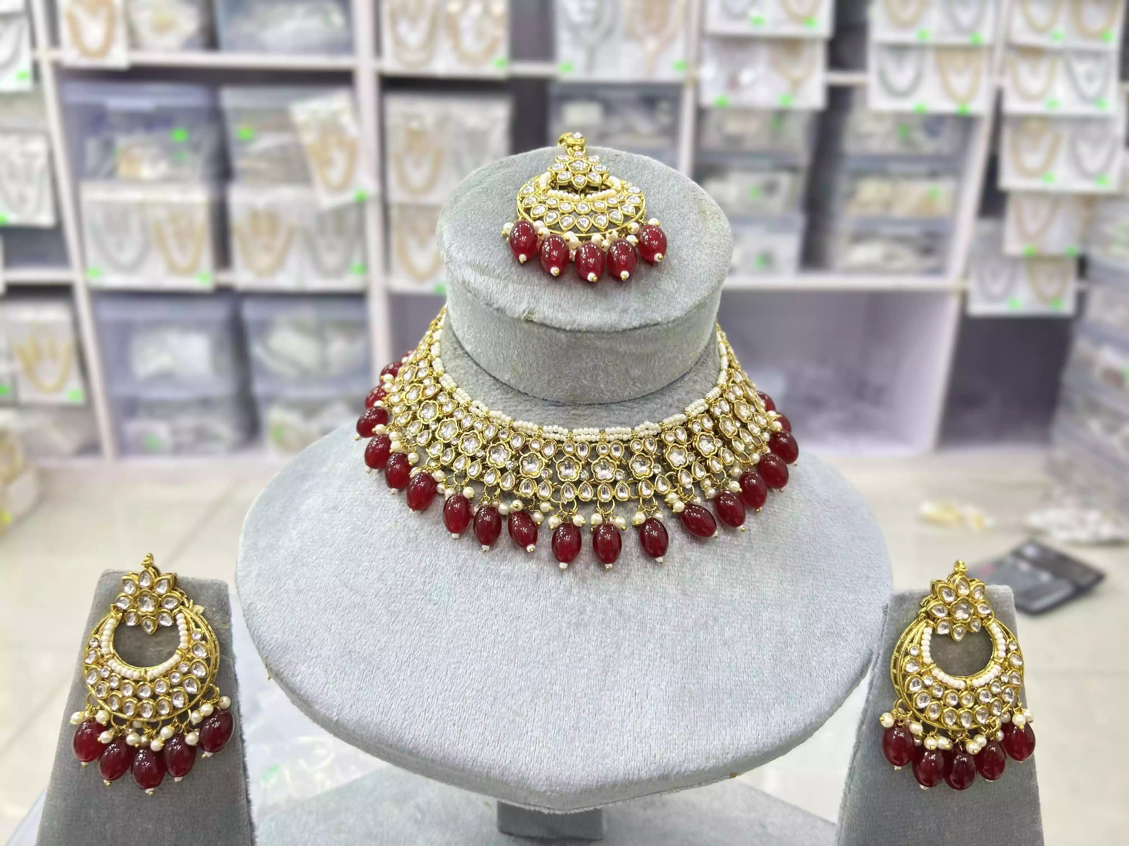 Kundan necklace set