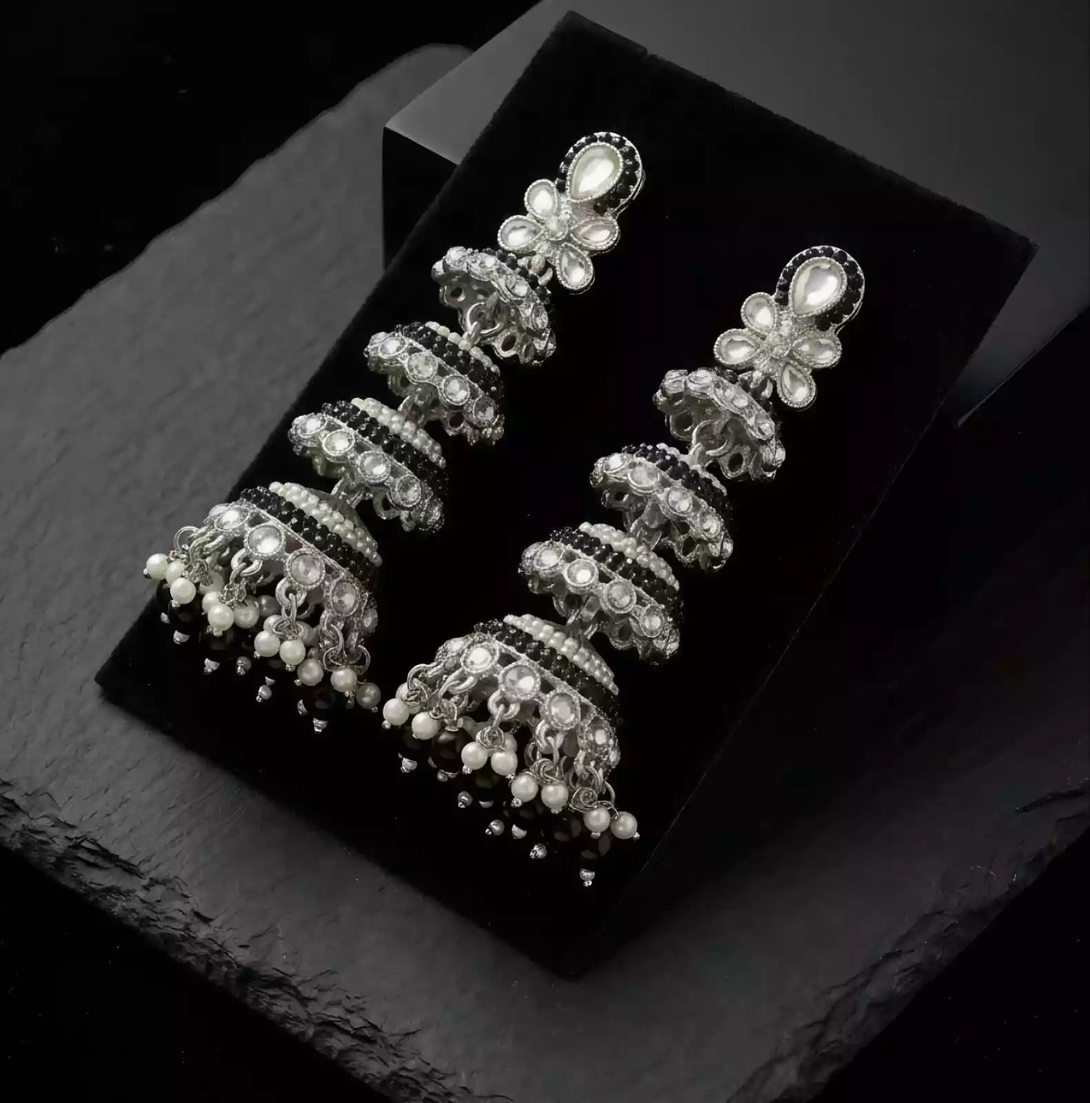 Long jhumki earrings