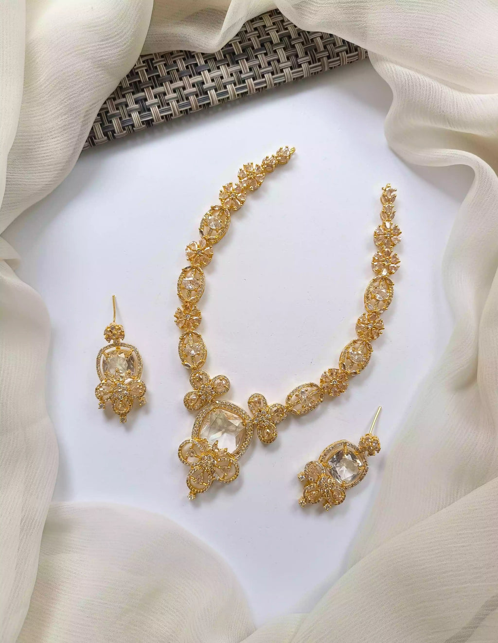American diamond necklace set
