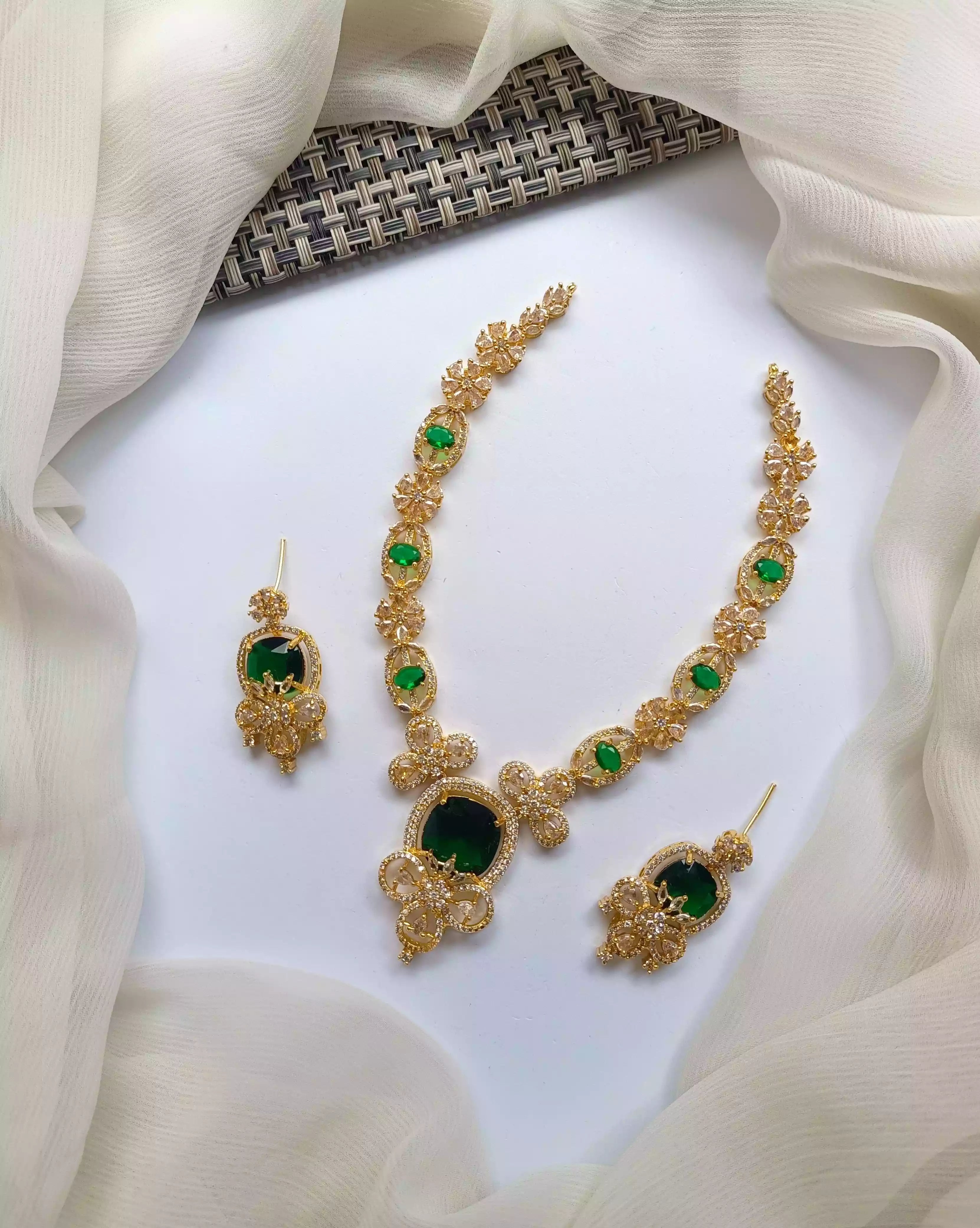 American diamond necklace set