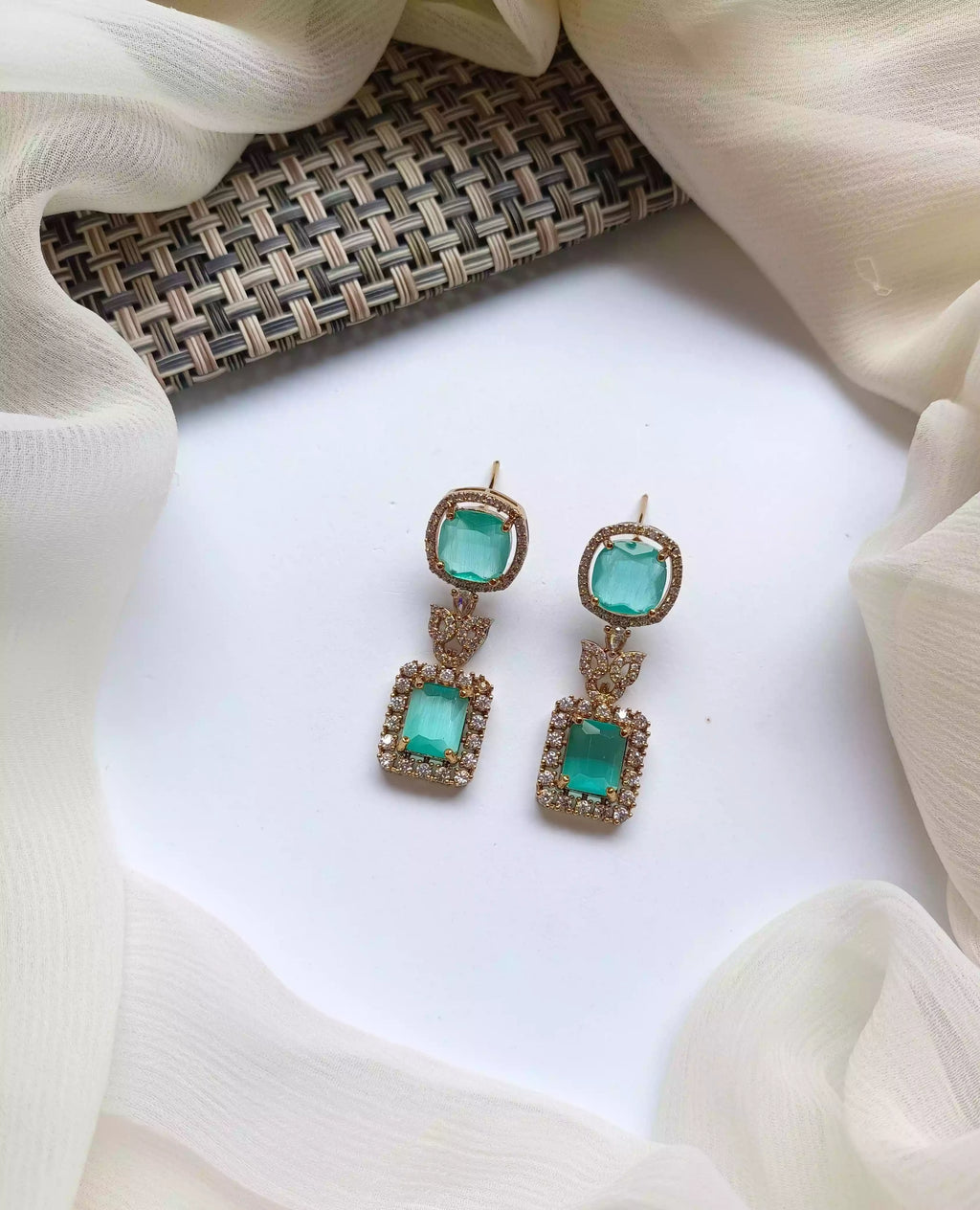AD zircon earrings