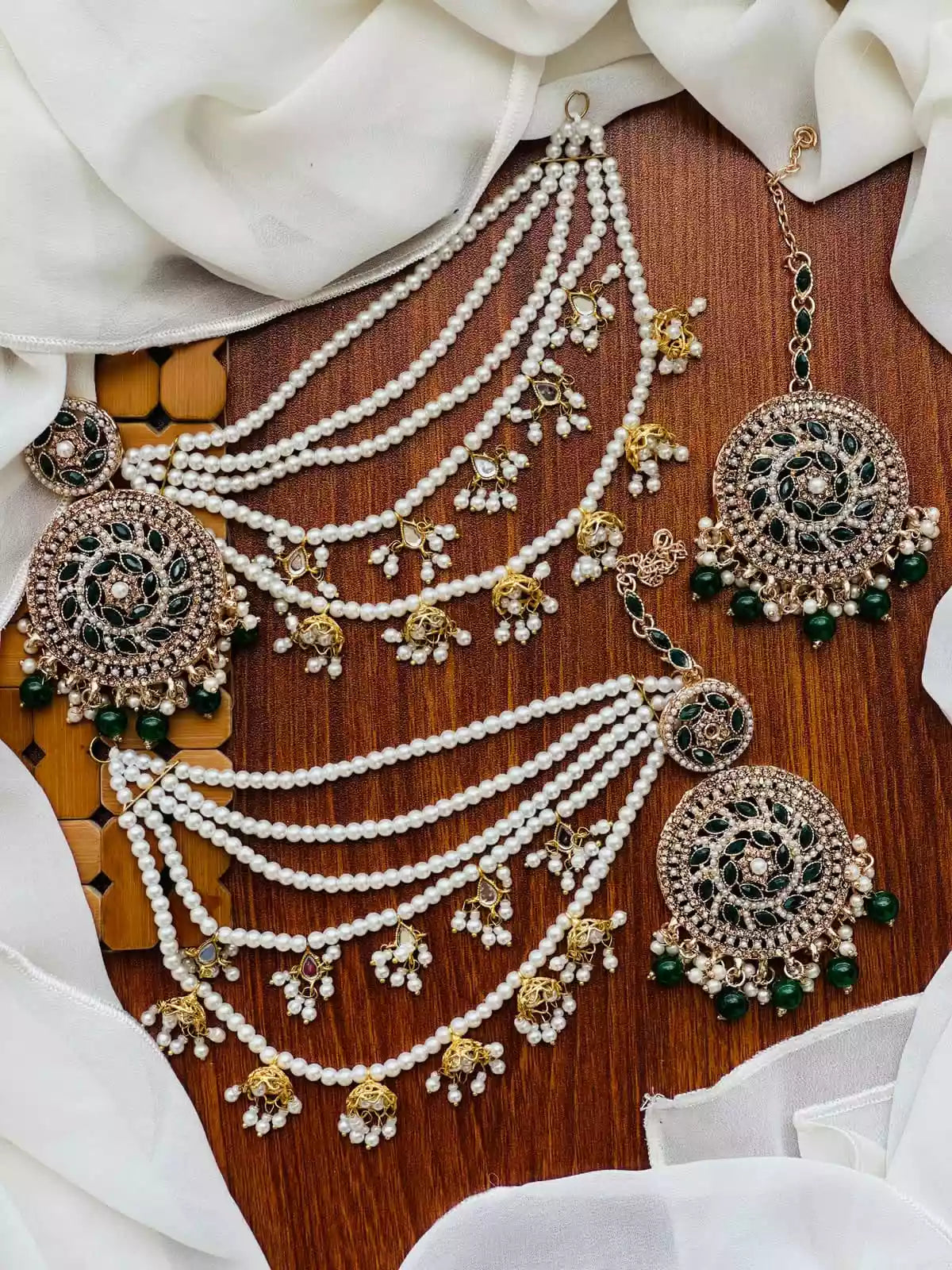 Zircon sahara earrings teeka