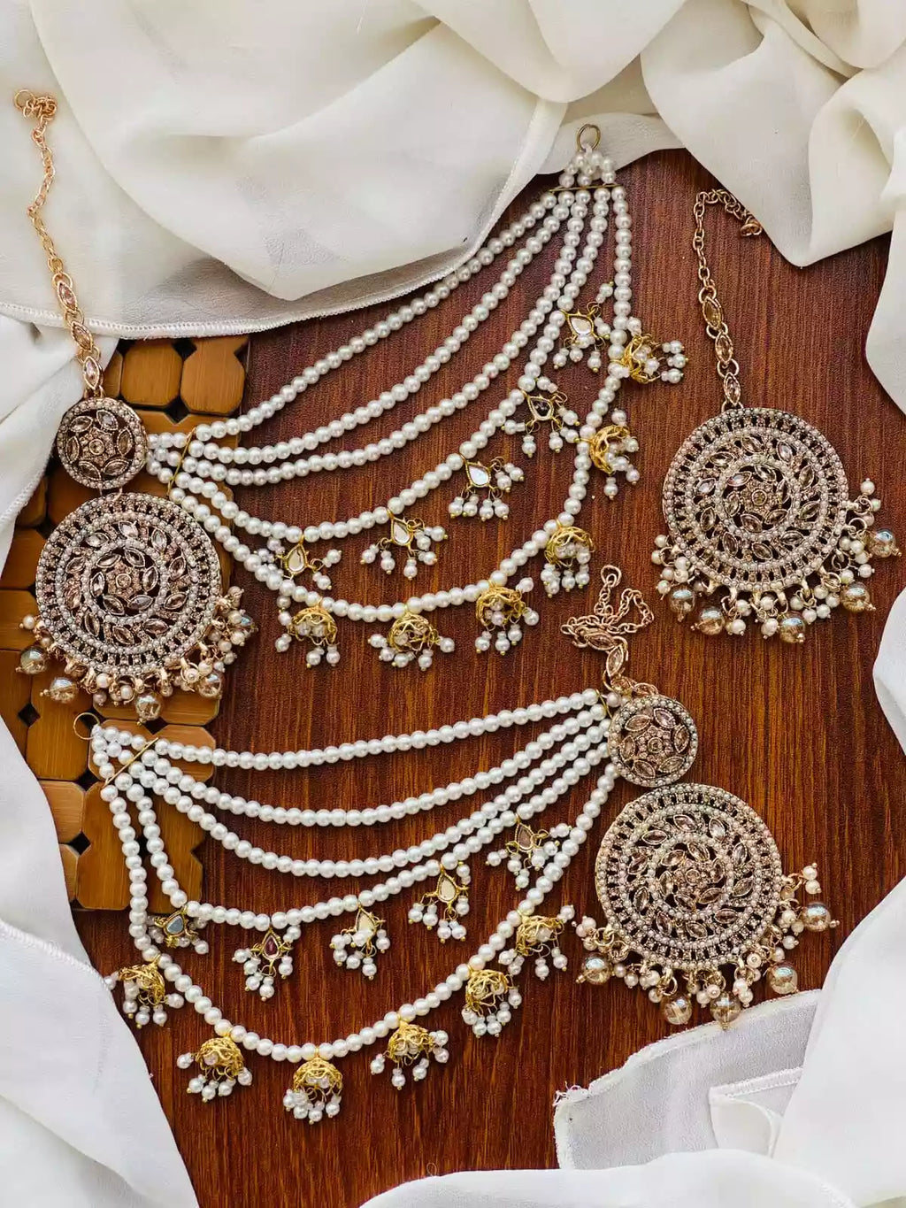 Zircon sahara earrings teeka