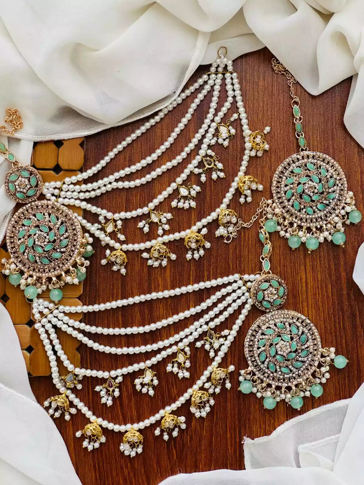 Zircon sahara earrings teeka