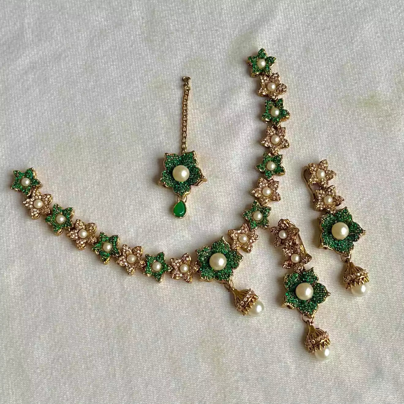 Turkish floral necklace set