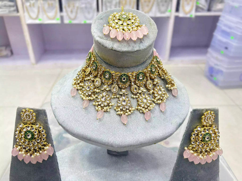 Indian kundan full neck bridal set