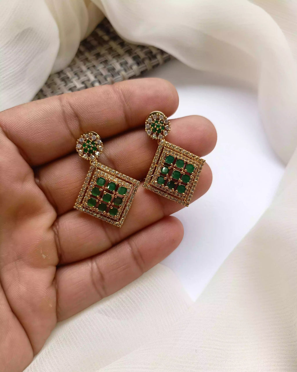 Zircon earrings