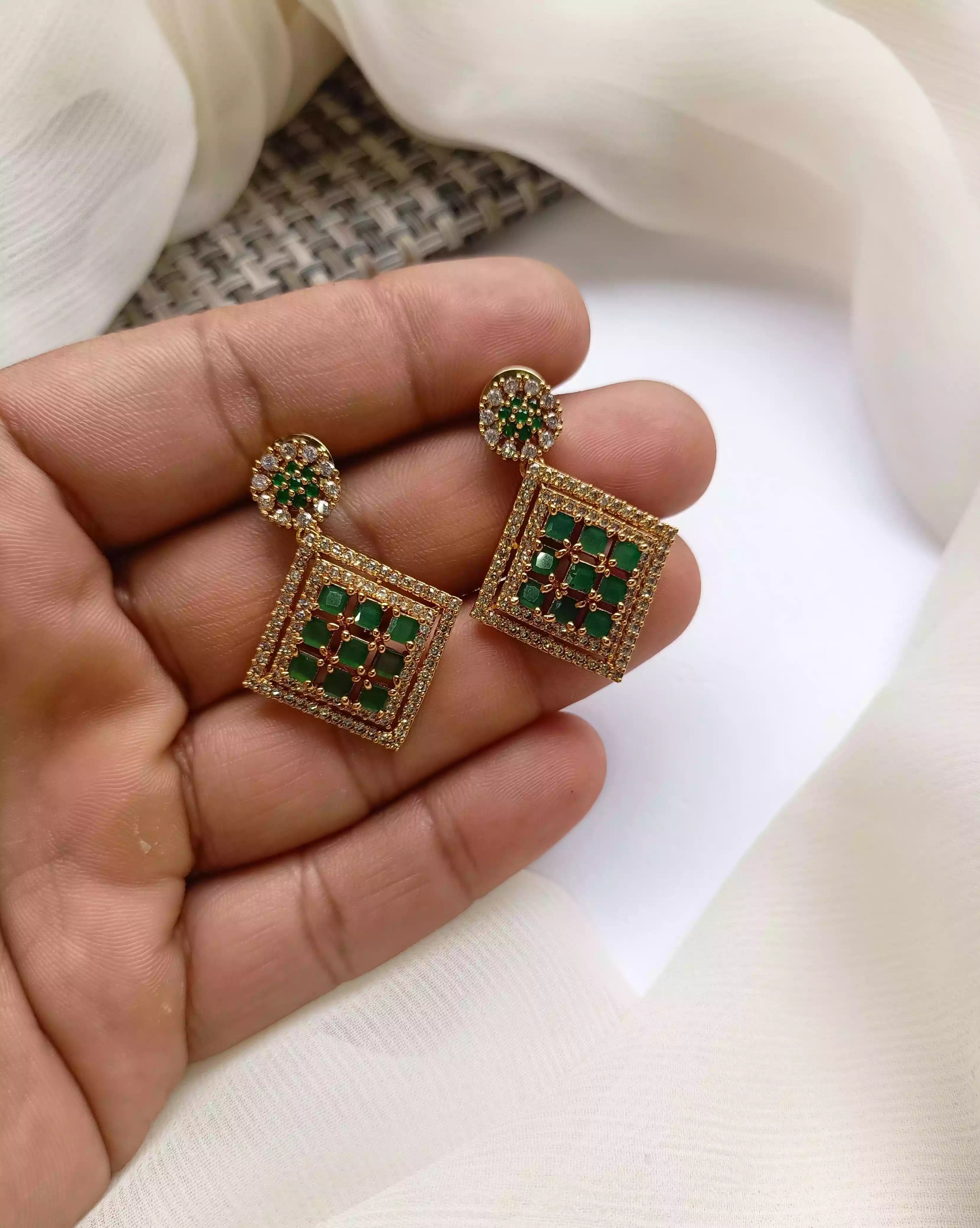 Zircon earrings