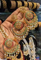Noratan earrings with teeka
