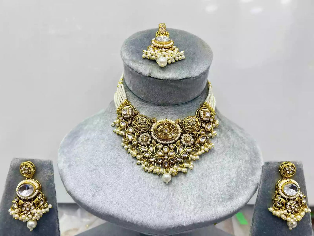 Designer kundan necklace set