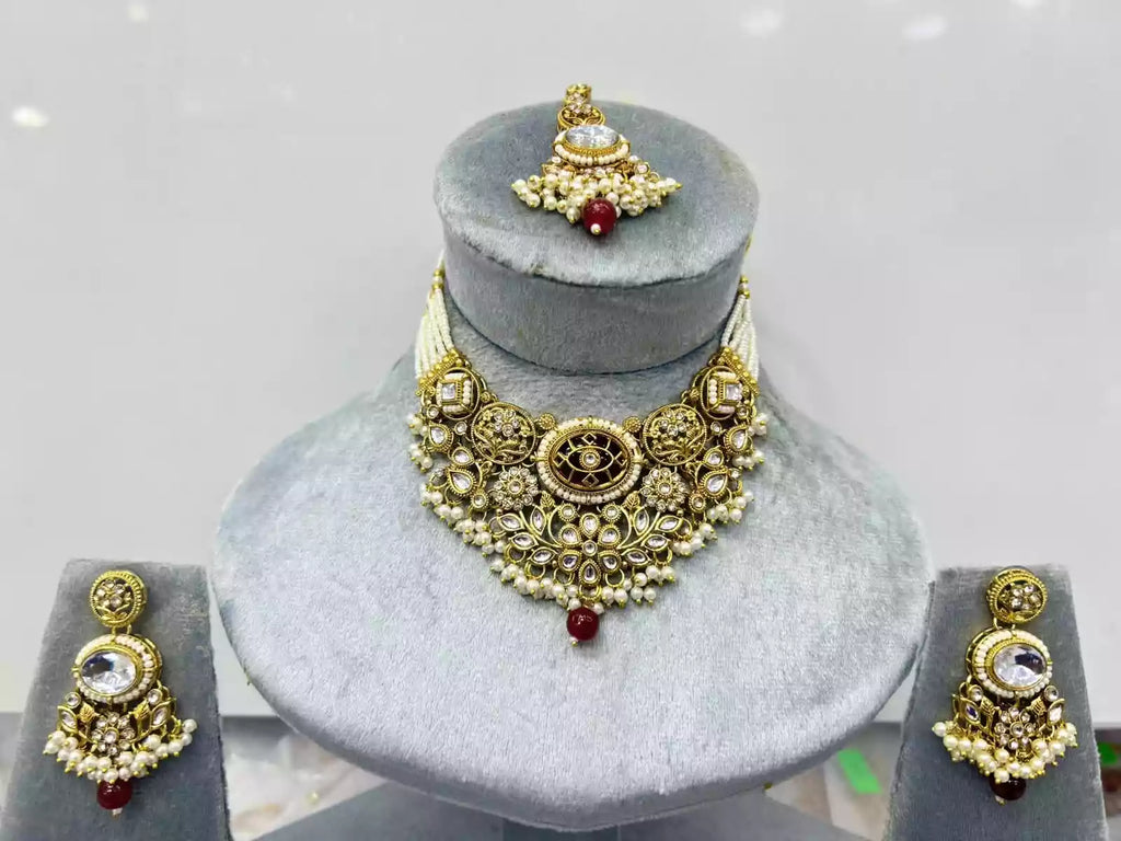Designer kundan necklace set