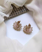 Zircon peacock earrings