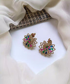 Zircon peacock earrings