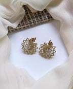 Zircon peacock earrings