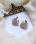 Zircon peacock earrings