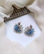 Zircon peacock earrings