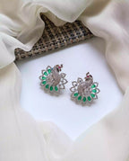 Zircon peacock earrings