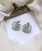 Zircon peacock earrings