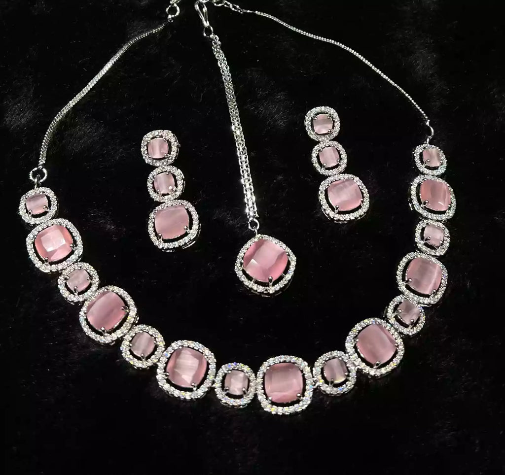 AD zircon necklace set