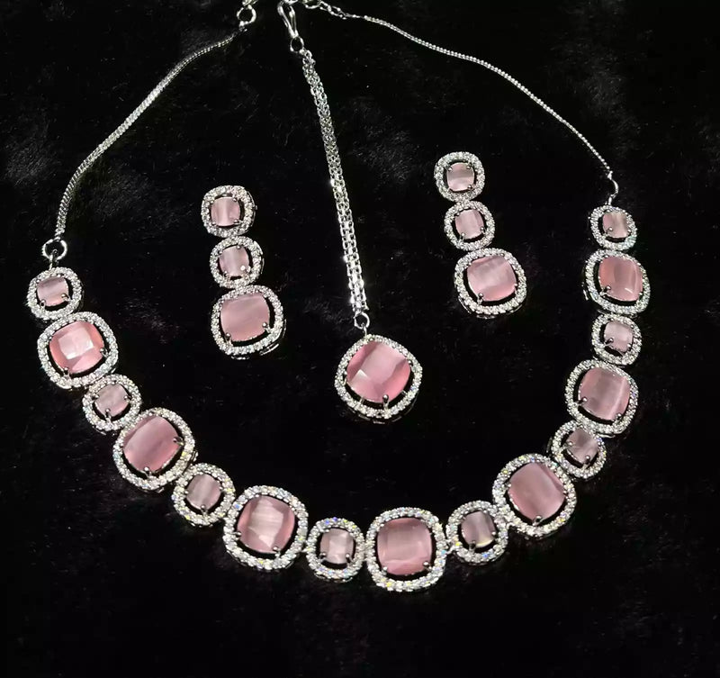 AD zircon necklace set