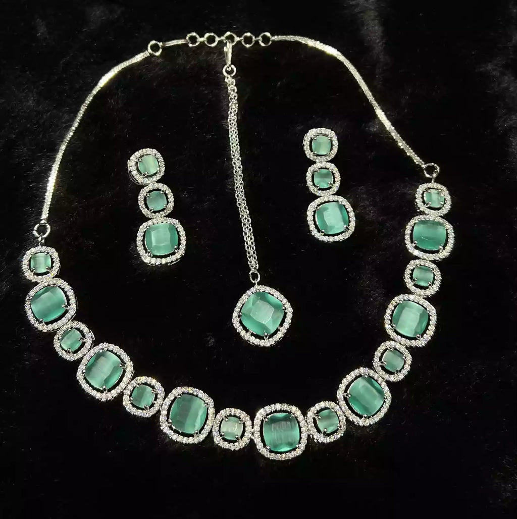 AD zircon necklace set