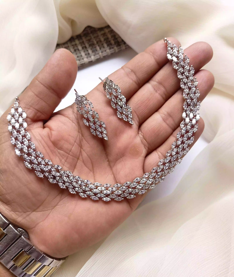 Indian zircon necklace set