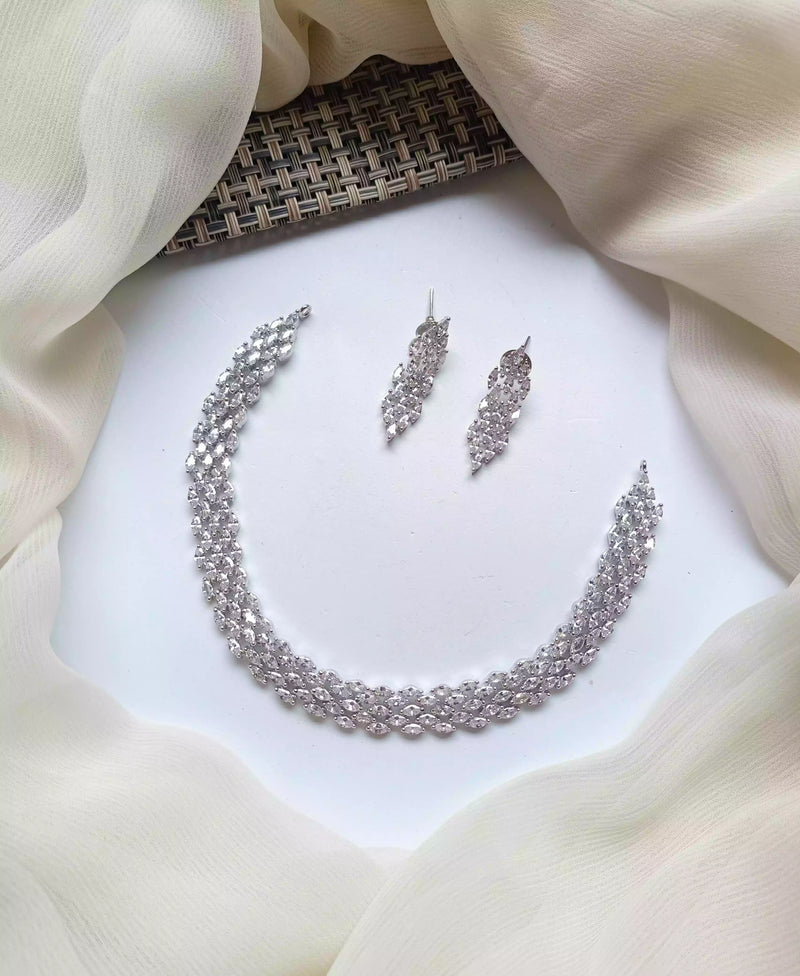Indian zircon necklace set