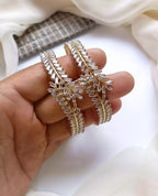 Zircon bangle pair