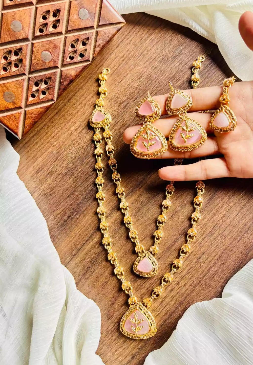 Zircon double layer maala set