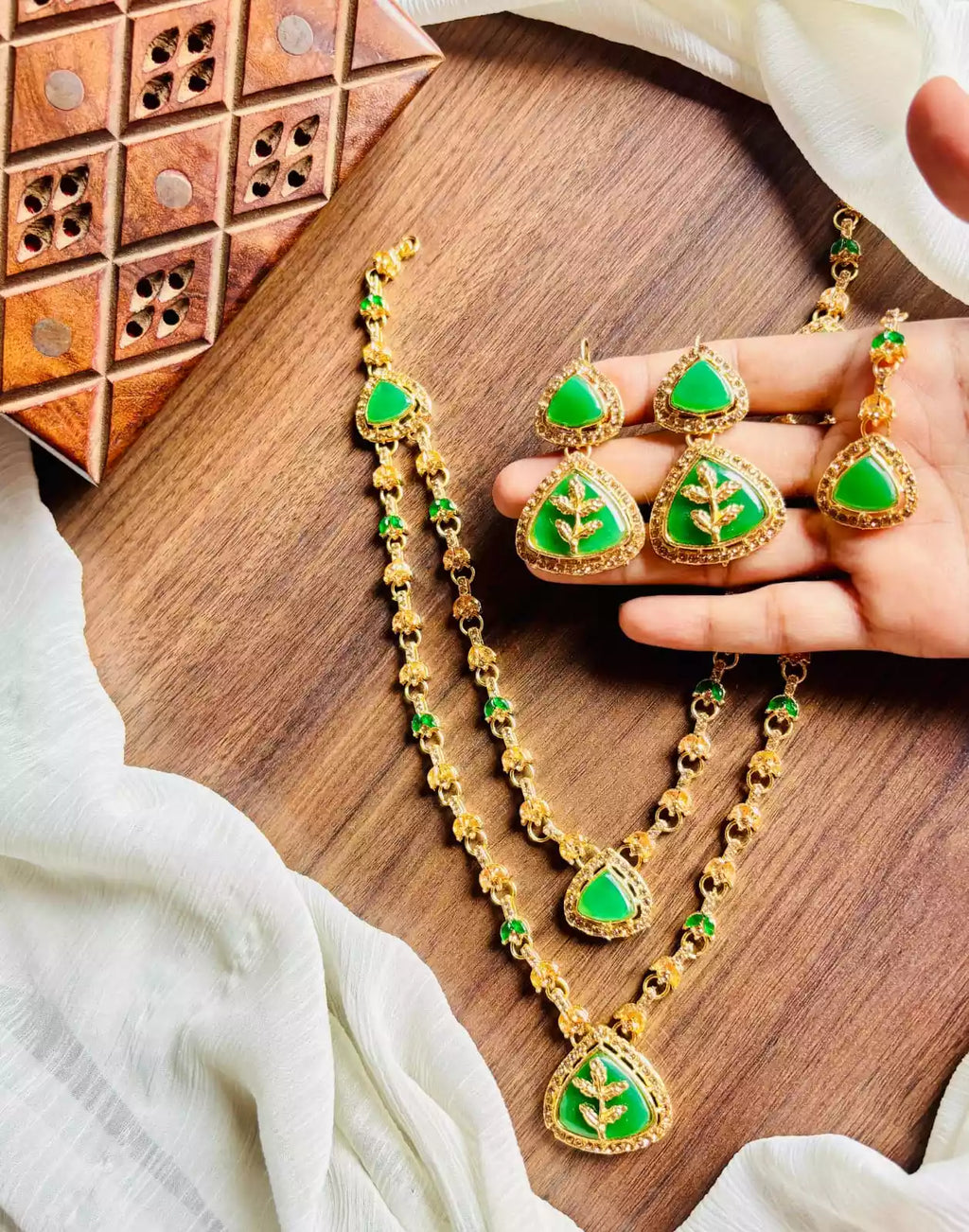Zircon double layer maala set