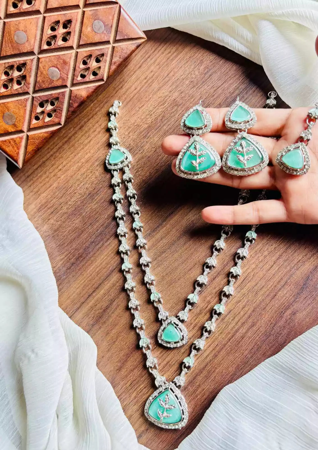Zircon double layer maala set