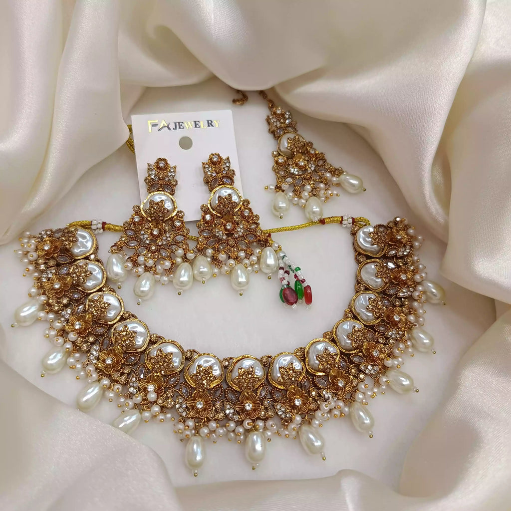 Turkish MOP necklace set