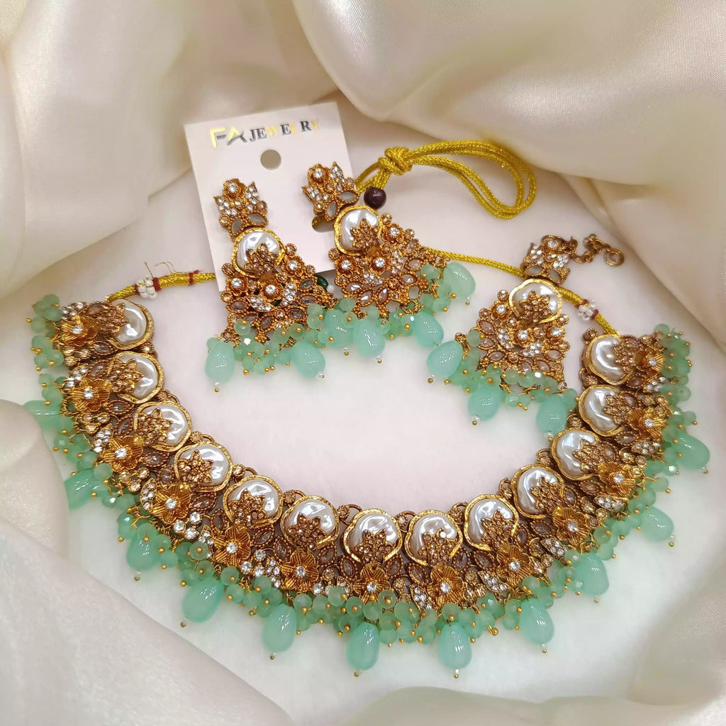 Turkish MOP necklace set