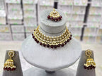 Kundan necklace set with teeka