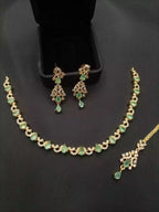 Delicate AD zircon necklace set