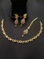 Delicate AD zircon necklace set