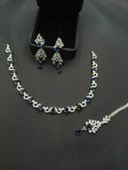 Delicate AD zircon necklace set