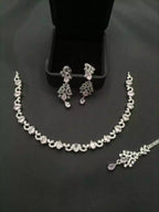 Delicate AD zircon necklace set
