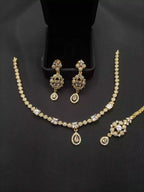 Indian zircon necklace set